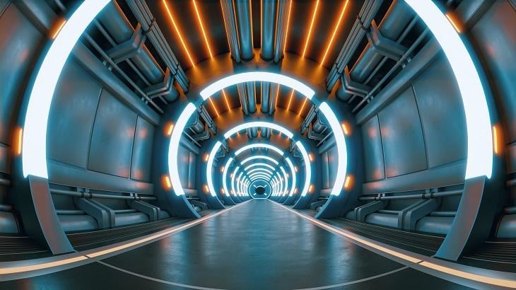 Futuristic tunnel