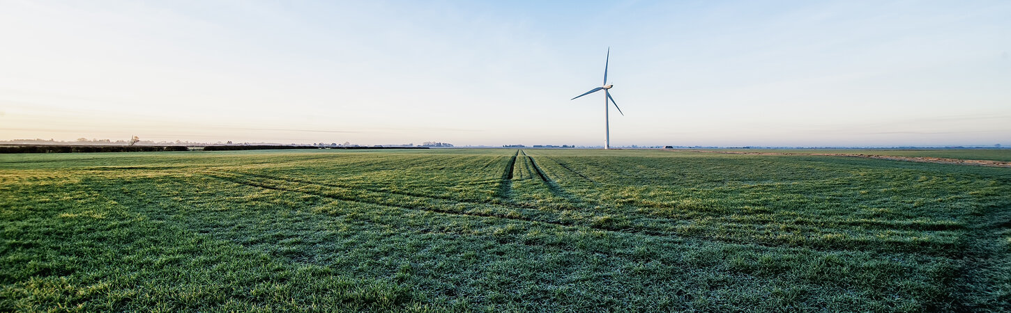 image of wind turbine in a field