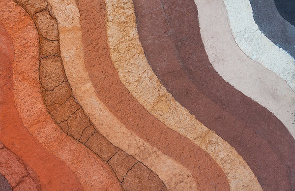 Earth with different coloured sand
